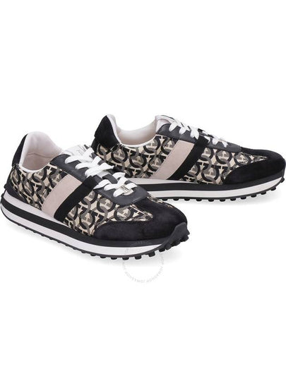 Ferragamo Black Iulia Gancini Print Low Top Sneakers Size 6.5 - SALVATORE FERRAGAMO - BALAAN 2