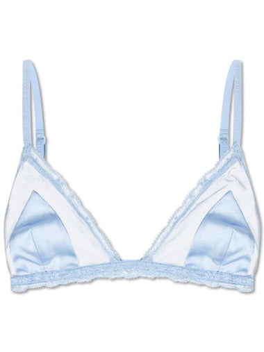 Dolce & Gabbana Bra With Lace Trim, Women's, Light Blue - DOLCE&GABBANA - BALAAN 1