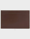 Card Holder Triomphe Embossed Satin Calfskin Chestnut - CELINE - BALAAN 4