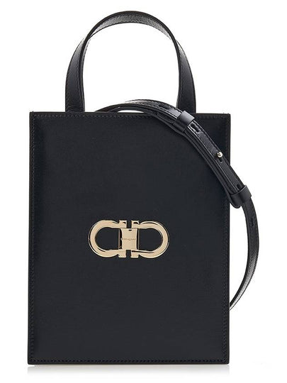 Mini Tote Bag Black - SALVATORE FERRAGAMO - BALAAN 2