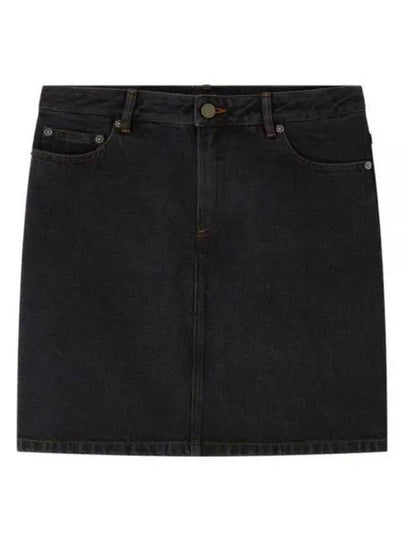 Women's Standard Denim A-Line Skirt Black - A.P.C. - BALAAN 2