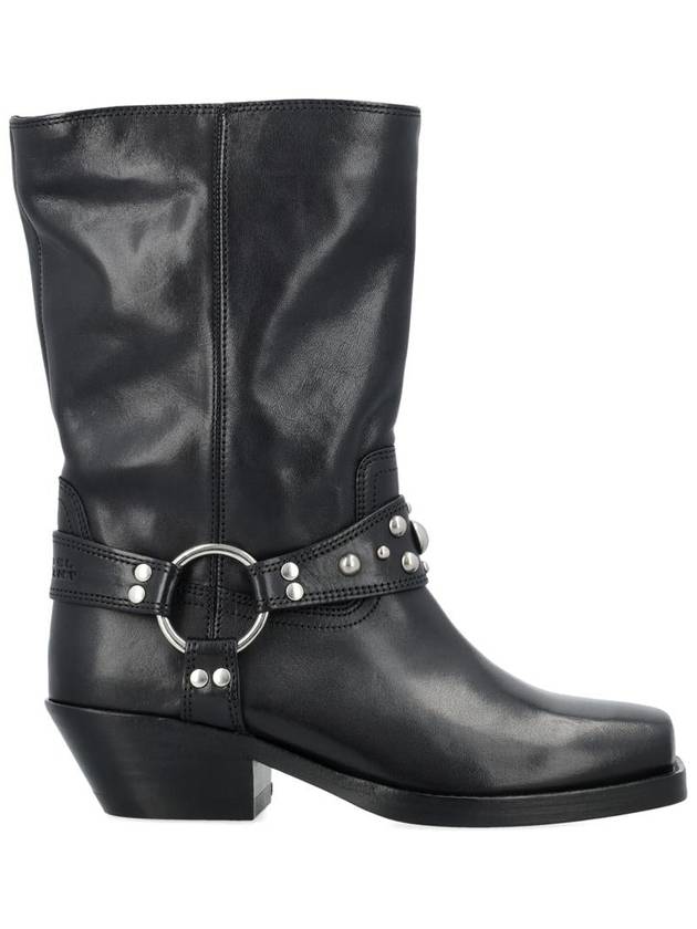 Antya Buckle Middle Boots Black - ISABEL MARANT - BALAAN 2