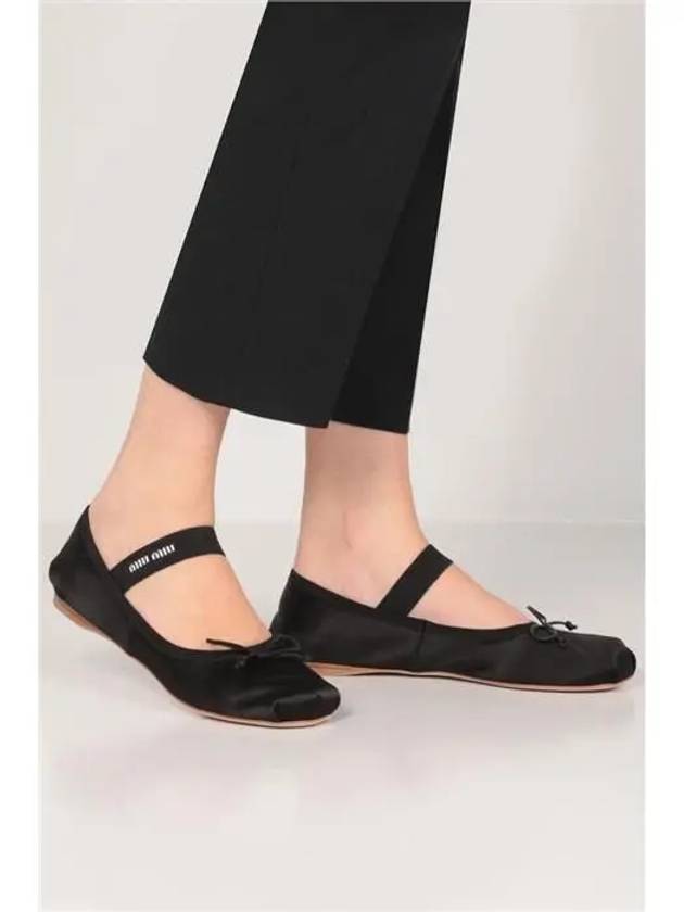 Satin Ballerinas Black - MIU MIU - BALAAN 5