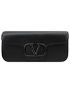 V Logo Calf Leather Cross Bag Black - VALENTINO - BALAAN 2