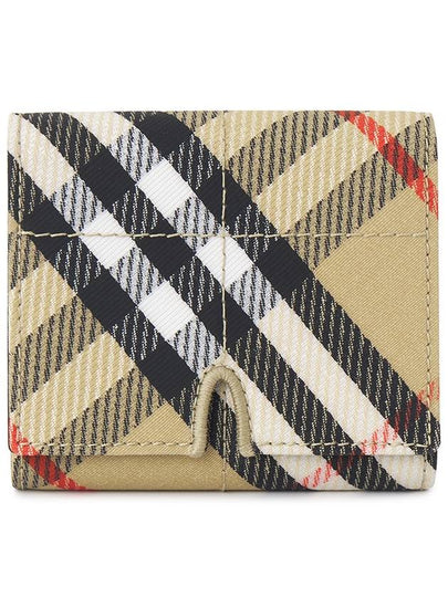 Snip Check Tri-Fold Half Wallet Sand - BURBERRY - BALAAN 2