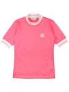 LOVE MONBIRDIE Love Montbirdie mock neck short sleeve t-shirt PINK - MONBIRDIE GOLF - BALAAN 2