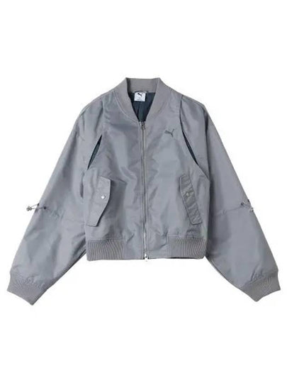 Dare To Woven Bomber Jacket Grey - PUMA - BALAAN 2