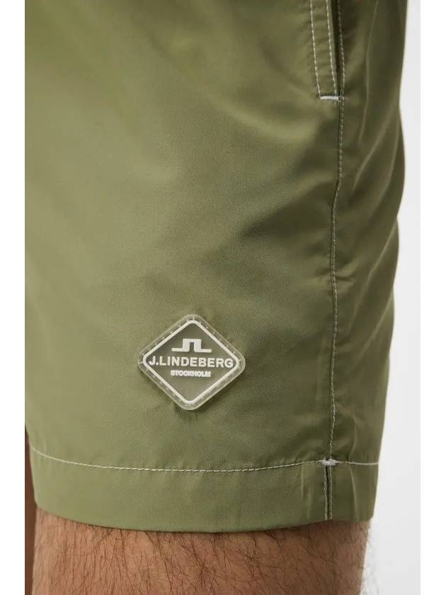 Banks Solid Swim Trunk Shorts Oil Green - J.LINDEBERG - BALAAN 7