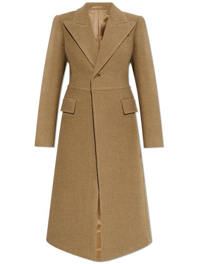 Tailored Wool Single Coat Straw - BURBERRY - BALAAN 2