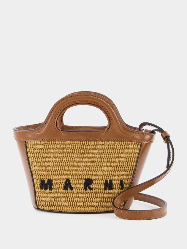 Rattan Micro Tropicalia Cross Bag Brown - MARNI - BALAAN 2