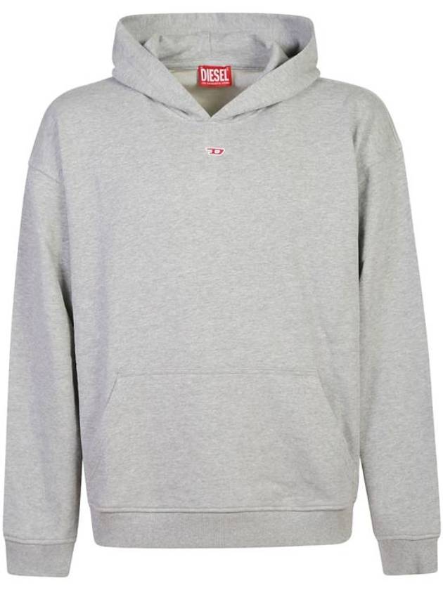 D Logo Patch Hoodie Grey - DIESEL - BALAAN 6