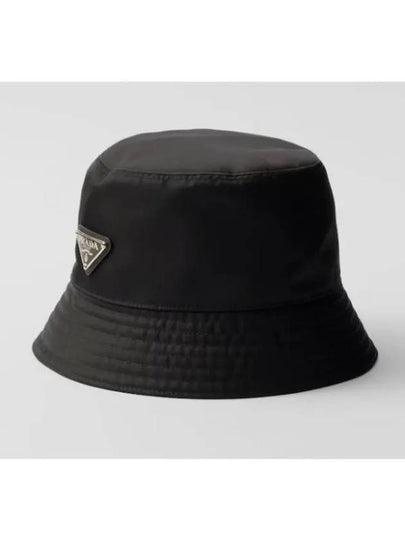 Re-Nylon Triangle Logo Bucket Hat Black - PRADA - BALAAN 2