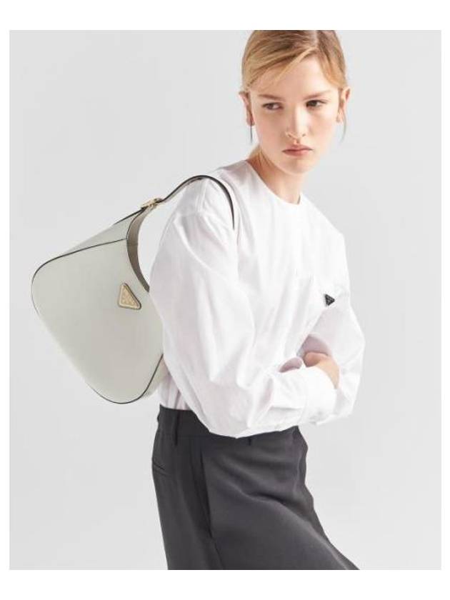 Medium Leather Shoulder Bag White - PRADA - BALAAN 2