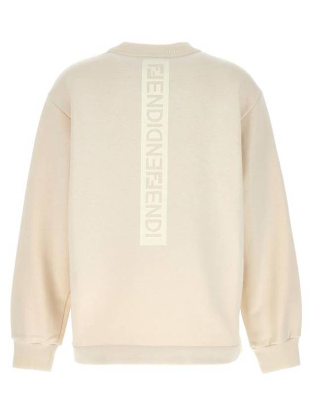 Patch Logo Sweatshirt Ivory - FENDI - BALAAN 3