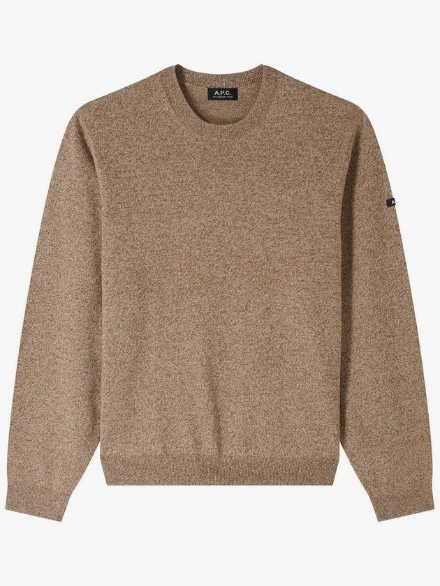 Laurent Merino Wool Knit Top Heather Chestnut Brown - A.P.C. - BALAAN 2