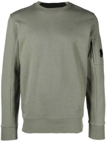 Men's Lens Wappen Diagonal Sweatshirt Green - CP COMPANY - BALAAN 1