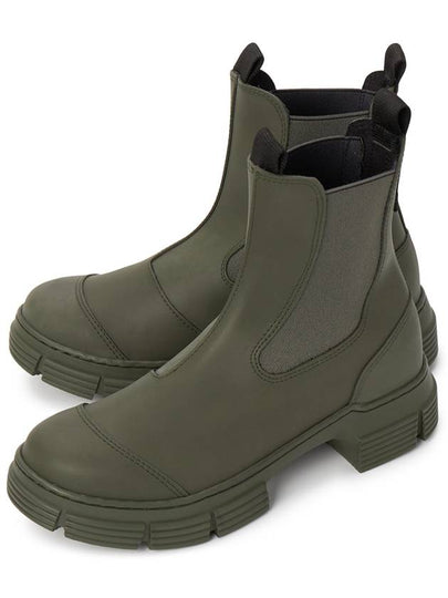 Rubber City Chelsea Boots Green - GANNI - BALAAN 2