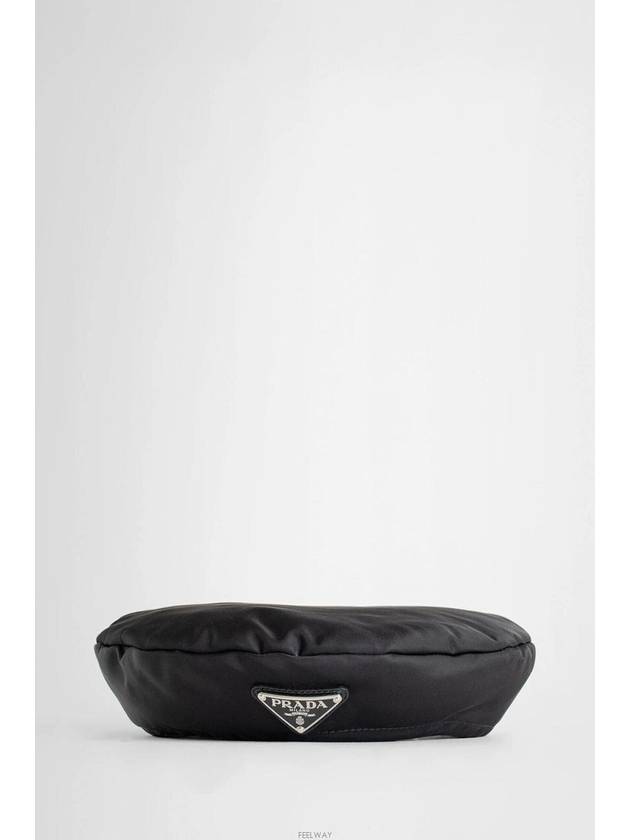 Triangle Logo Beret Black - PRADA - BALAAN 6