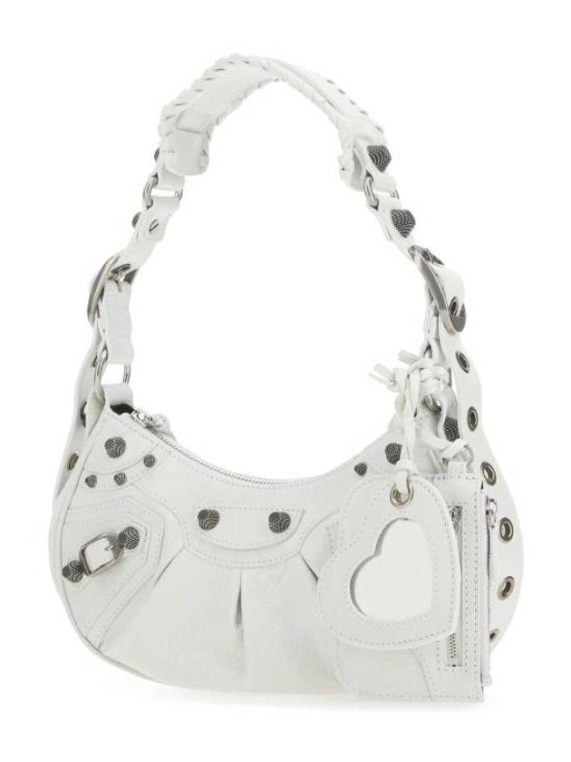 Le Cagole XS Lambskin Shoulder Bag White - BALENCIAGA - BALAAN 3