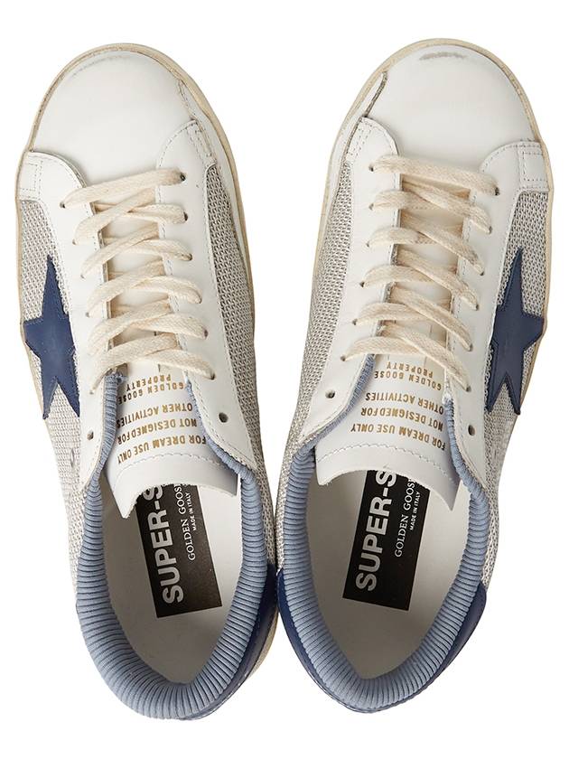 Blue Superstar Low Top Sneakers Light Silver - GOLDEN GOOSE - BALAAN 3