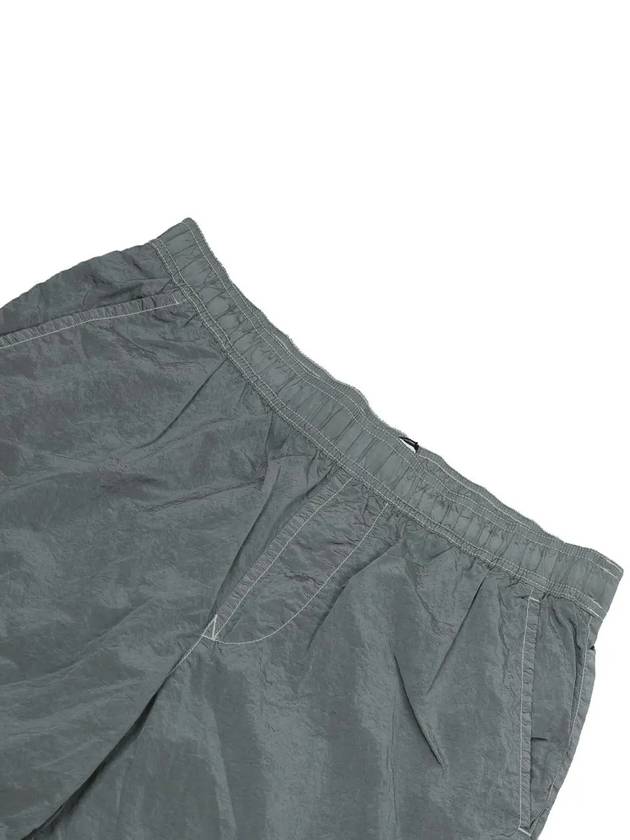 Men's Crinkle Swim Shorts Grey - STONE ISLAND - BALAAN 6