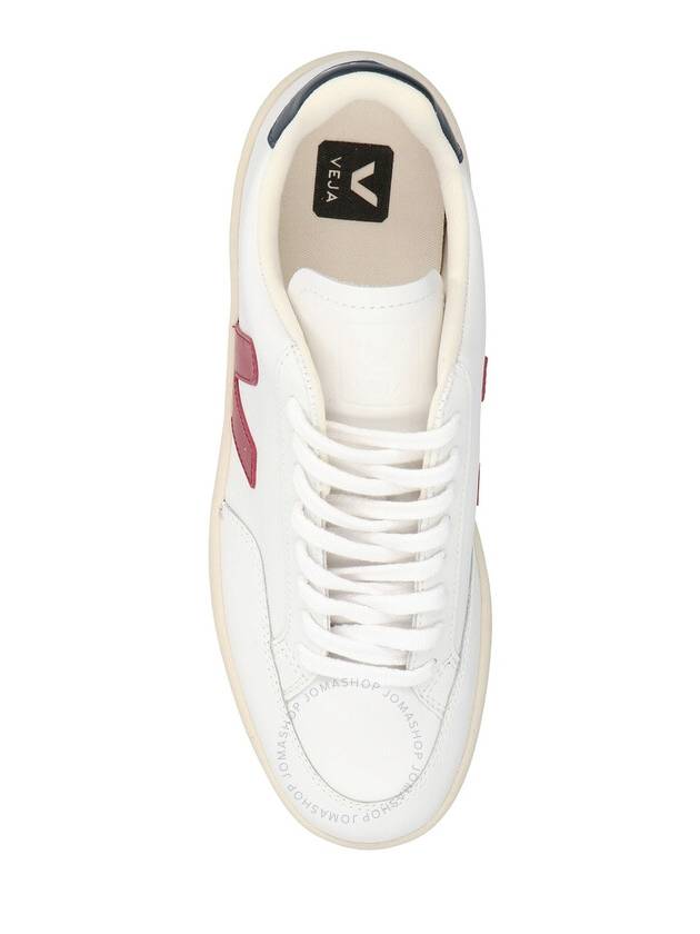 Veja White Marsala Nautico V-12 Low-Top Sneakers, Brand Size 36 ( US Size 5 ) - VEJA - BALAAN 3