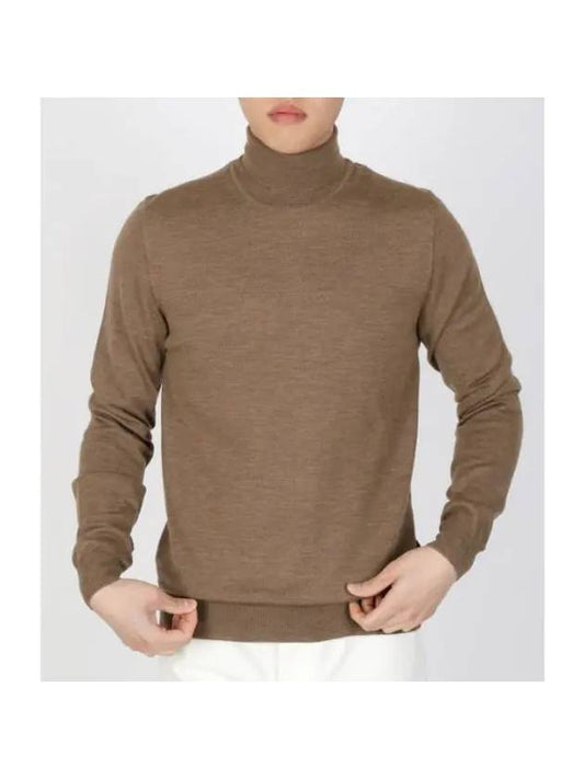 Lyd Merino Wool Turtleneck Brown - J.LINDEBERG - BALAAN 1