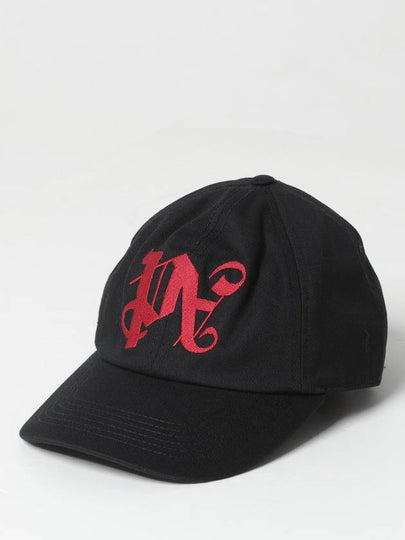 Embroidered monogram ball cap black - PALM ANGELS - BALAAN 2