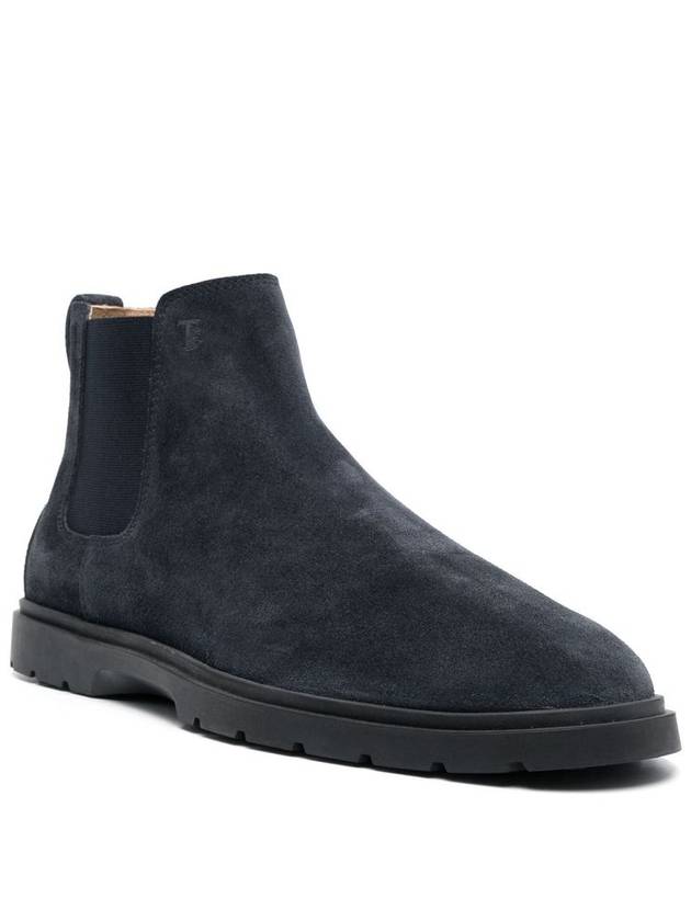 Suede Chelsea Boots Navy - TOD'S - BALAAN 3