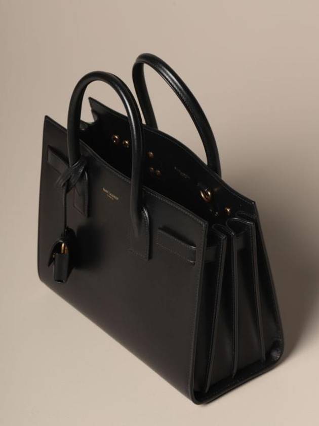 Sac De Jour Small Smooth Leather Baby Tote Bag Black - SAINT LAURENT - BALAAN 3