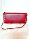 Daol Beomeo Branch Rockstud WOC Chain Wallet Red B - VALENTINO - BALAAN 2