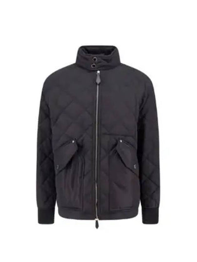 Diamond Quilted Zip-Up Jacket Black - BURBERRY - BALAAN 2