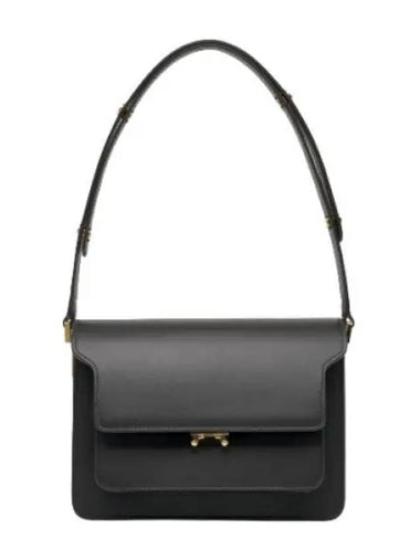 Medium Calfskin Trunk Shoulder Bag Black - MARNI - BALAAN 1