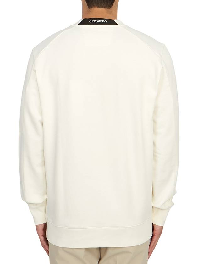 Diagonal Raised Fleece Sweatshirt White - CP COMPANY - BALAAN 5