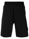 Ghost Fleece Shorts Black - STONE ISLAND - BALAAN 1