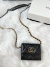 22 Years 19 Flap Chain Card Wallet Mini Coin Nineteen Cross Bag AP1787 - CHANEL - BALAAN 1