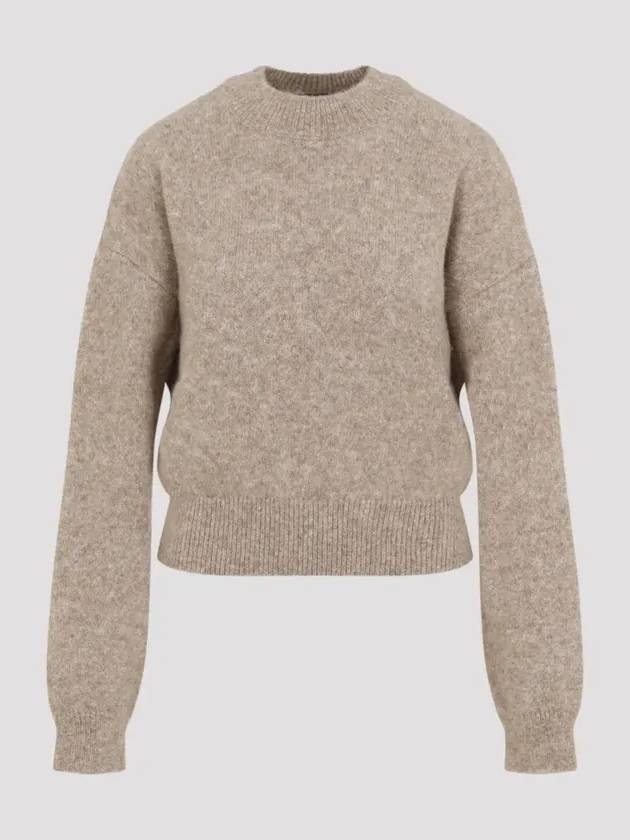 Intarsia Knit Logo Crew Neck Knit Top Beige - JACQUEMUS - BALAAN 2