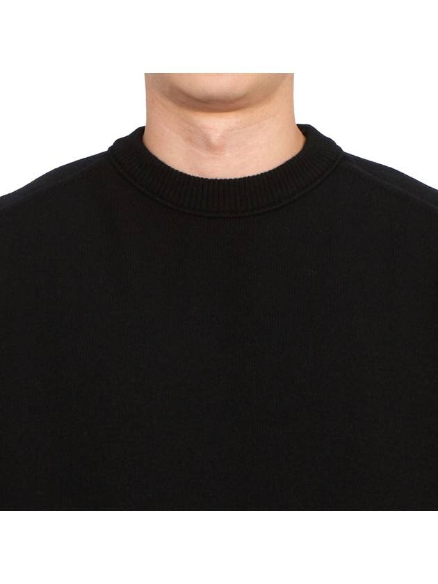 Metropolis Merino Wool Knit Top Black - CP COMPANY - BALAAN 7