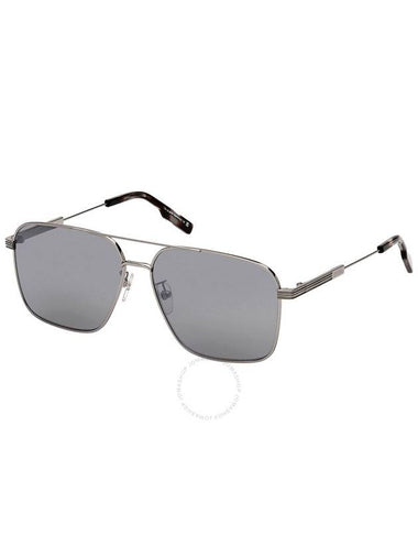 Ermenegildo Zegna Smoke Mirror Navigator Men's Sunglasses EZ0224-D 14C 60 - ERMENEGILDO ZEGNA - BALAAN 1