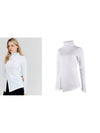 Golf Women s Diagonal Cut High Neck T Shirt White - HENRY STUART - BALAAN 3