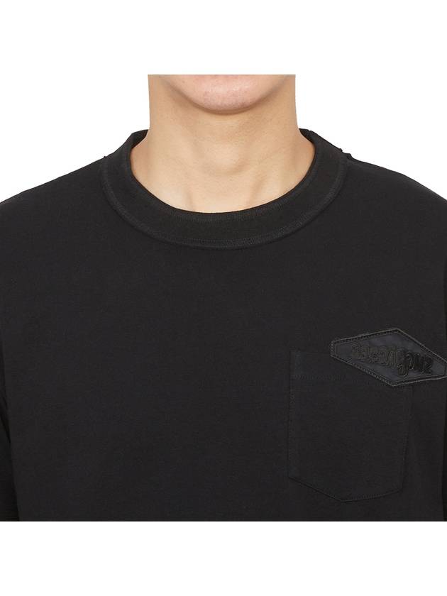 Gonz Patch Crew Neck Short Sleeve T-Shirt Black - SACAI - BALAAN 8