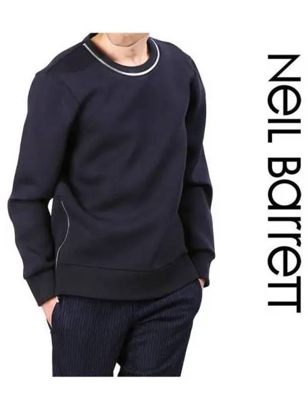 Zipper round neoprene sweatshirt 270052 - NEIL BARRETT - BALAAN 1