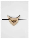 Brushed Leather Hair Clasp And Stick Gold - PRADA - BALAAN 2