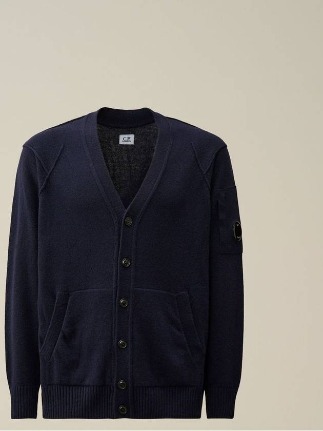 Lambswool GRS Buttoned Cardigan Navy - CP COMPANY - BALAAN 2