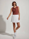 Bali Tennis Skirt Kalmia Mid Rise Skort White - VARLEY - BALAAN 4