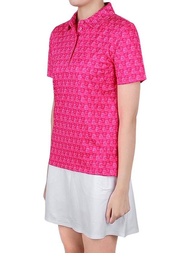 Women's Mini GS Jersey Short Sleeve Polo Shirt Pink - G/FORE - BALAAN 5