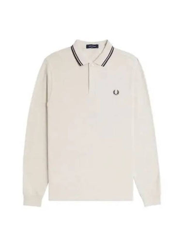 Fred Perry Long Sleeve Twin Tip Shirt Porridge Marle - FRED PERRY - BALAAN 1