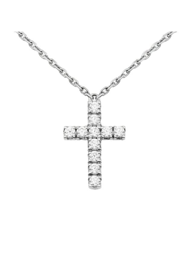 Symbol Cross Necklace White Gold Silver - CARTIER - BALAAN 1