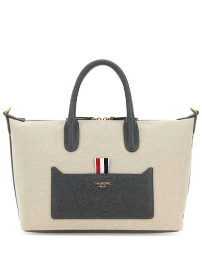 Grosgrain Loop Tote Bag Beige - THOM BROWNE - BALAAN 2