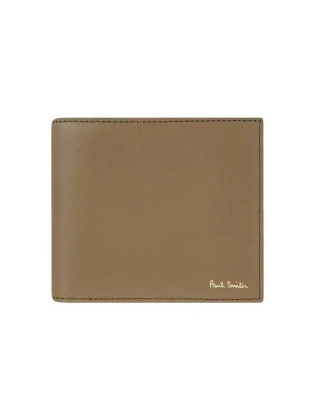 30 9 29 Inside Stripe Bifold Wallet Khaki 270378 - PAUL SMITH - BALAAN 1